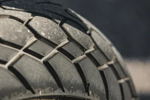 Close up of motorcycle tyre Stock Photos