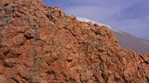 Close-up Of Mount Teide's Rocky Volcanic Landscape Stock Footage 236955640