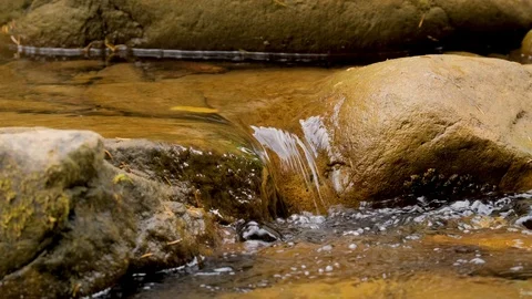 Close up of mountai stream Stock Footage 121175361