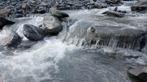 Close up of a mountain stream from the himalayas. Stock Footage 31627819