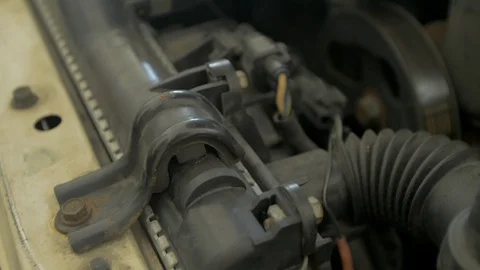 Close up move over inside of car engine 動画素材 94774616
