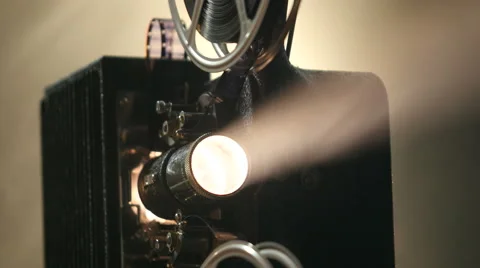 Close up of a movie projector Stock Footage 51353266