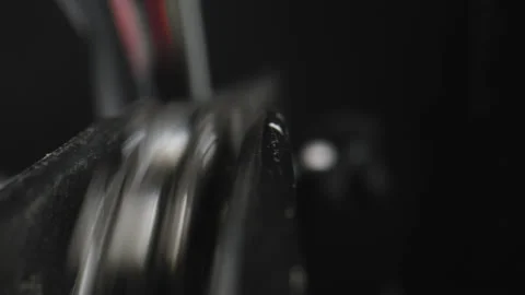 Close-up of moving chain of a bicycle Stock Footage 134800861