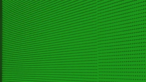 Close-up moving green lines on a led-screen Stockbeeldmateriaal 76415996