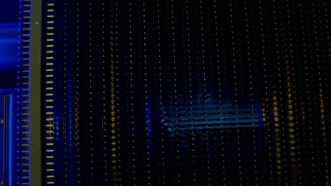 Close-up moving macro shot of the heatsink in a powerful gaming computer Stockbeeldmateriaal 202654677
