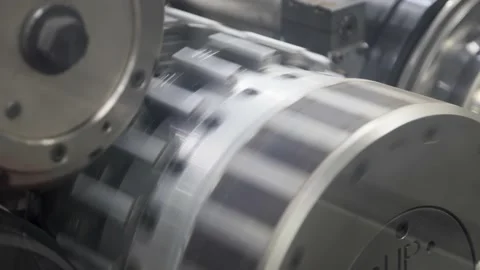 Close up of moving parts of the machine Stock Footage 170186767