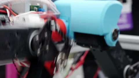 Close-up of a moving robot. Stock Footage 194806656