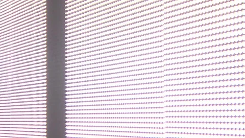Close-up moving white lines on a led-screen Stock Footage 70817563
