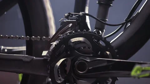 Close up on mtb drivetrain. Stock Footage 168616944