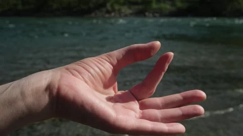 Close-up of Mudra hand position. Stock Footage 288058201