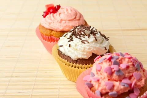 Close up of muffin cakes Stock Photos