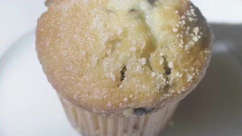 A close up of a muffin Stock Footage 172327222