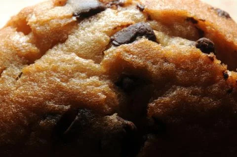 Close up of muffins with chocolate chips Foto stock