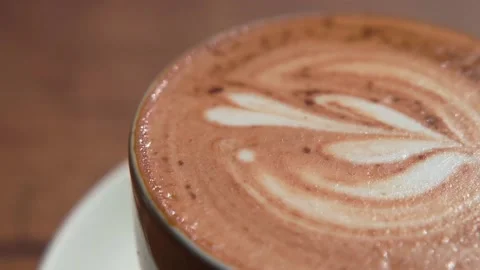 Close-up of the mug inside which freshly brewed coffee. Video stock 234020919