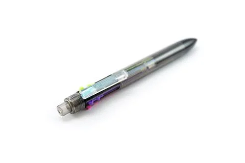 Close-up Multi Colored Pen Isolated on White Background Stock Photos