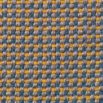 Close up of multicolored fabric texture with checkered woven pattern Stock Photos