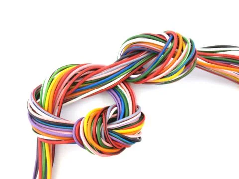 Close up of multicoloured wire Stock Photos