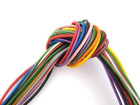 Close up of multicoloured wire Stock Photos