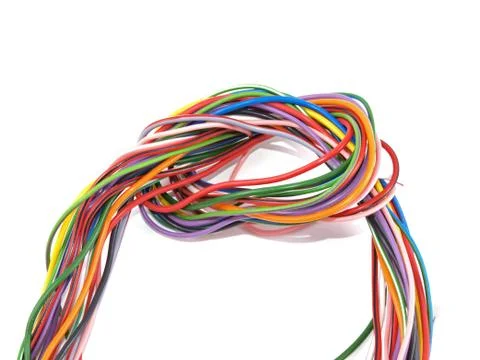 Close up of multicoloured wire Stock Photos