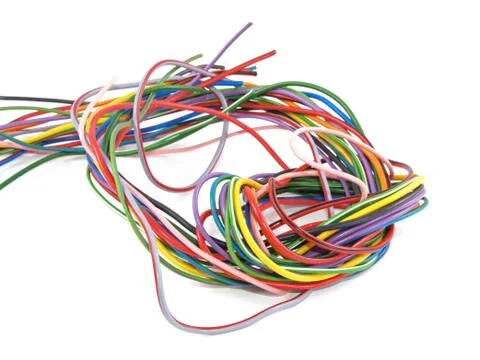 Close up of multicoloured wire Stock Photos