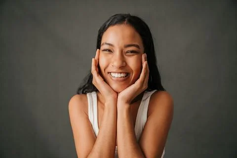 Close up multiethnic female posing in the studio Stock Photos