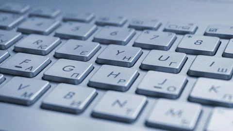 Close-up of multilingual computer keyboard Stock-Fotos