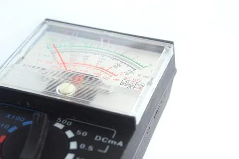 Close up multimeter isolated on white background. Foto stock