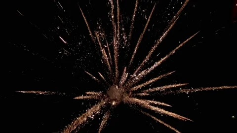 Close up of Multiple fireworks, Fireworks Exploding In The Sky Stock Footage 97219952