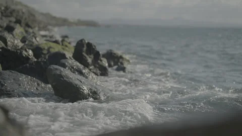 Close-up of multiple rocks on shore Video stock 342925363