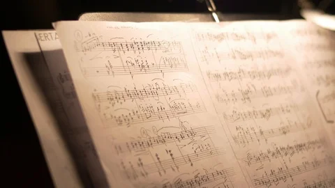 Close-up of a music sheet Stock Footage 94863628