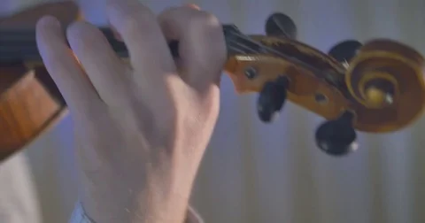 Close-up of musician playing violin Stock Footage 75746643