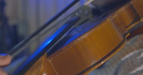 Close-up of musician playing violin Stock Footage 75746715