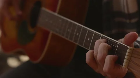 Close-up of the musician's playing hands Stock Footage 233330034