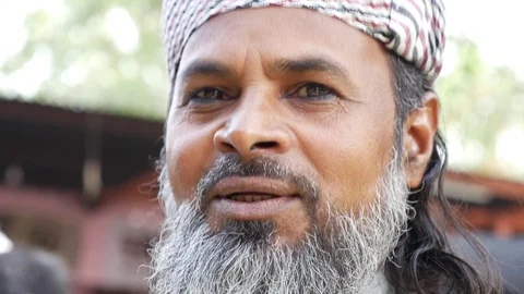 Close up of Muslim Man Stock Footage 70359779