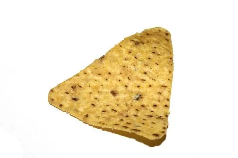Close Up of Nacho Corn Crisp Chip Triangle Shape Snack Stock Photos