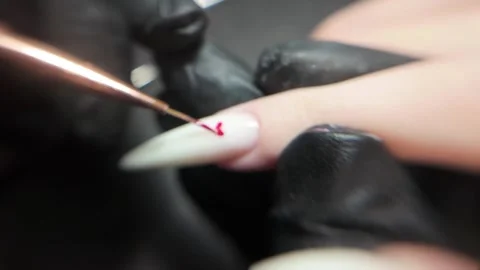 Close-up of Nail Tech Prepping Nails Stock Footage 302198216