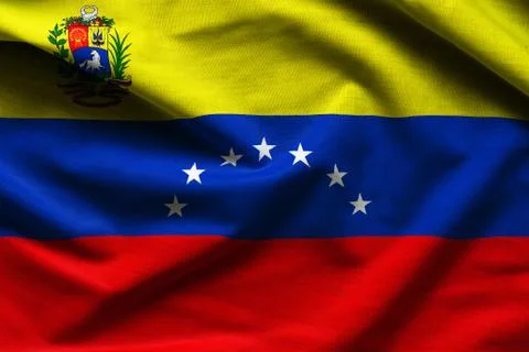 Close up of the national flag of Venezuela Stock Photos