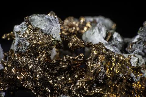 Close up of native copper integrated in a rock Stock-Fotos