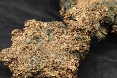 Close-up of a native copper mineral sample Fotos Stock