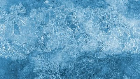 Close-up of natural ice texture Stock Photos