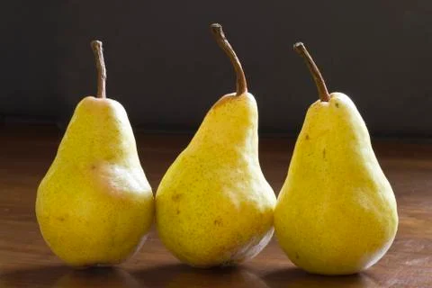 Close up of natural looking pears Stock Photos