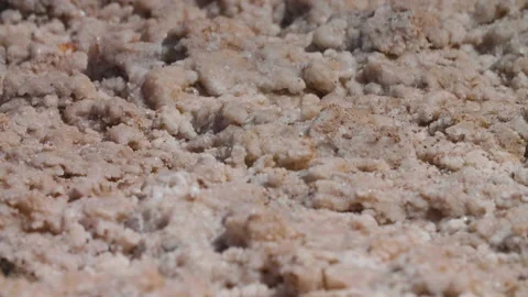 Close Up Natural Salt Crystals in Eastern Africa Stock Footage 144979093