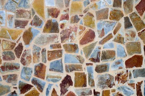 Close-up of a natural stone wall Stock Photos