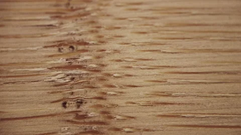Close up natural wood grain texture with detailed rustic surface patterns Video stock 336202404