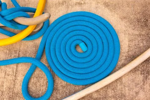 Close up of Nautical ropes Stock Photos