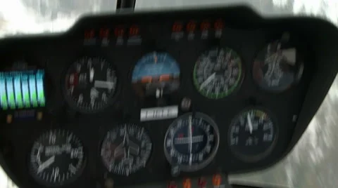 Close-up of navigation dashboard helicopter Stock Footage 54208852