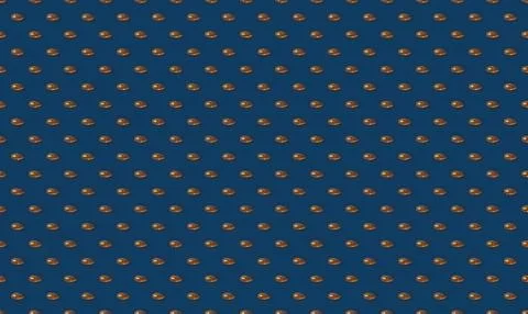 Close-up of navy fabric with small orange and white polka dots Stock Illustration