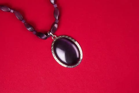 Close up with necklace Stock Photos
