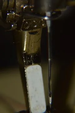 Close up of a needle from sewing machine. 스톡 사진