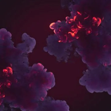 Close up neon colored explosion. Abstract digital illustration. 3d rendering Stock Illustration